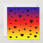 Rainbow Hearts Save the Date Gay Wedding, (Rückseite)
