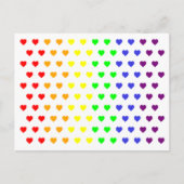 Rainbow Hearts Save the Date Postkarte (Vorderseite)