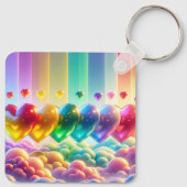 Rainbow Hearts Schlüsselanhänger (Rückseite)