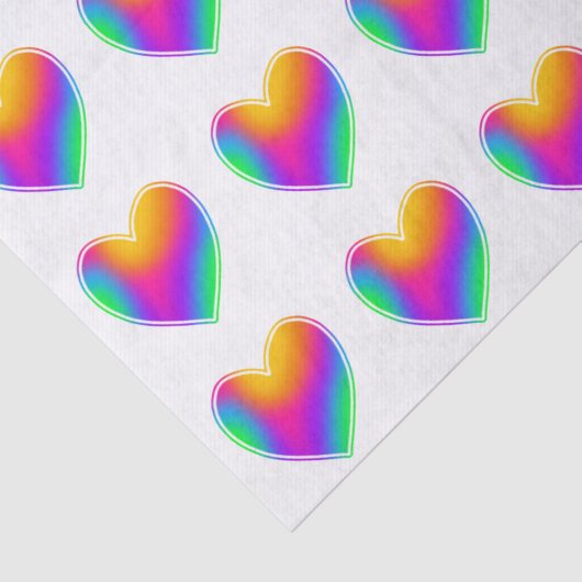 Rainbow Hearts Seidenpapier (Detail)