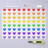 Rainbow Hearts Seidenpapier (Handwerk)