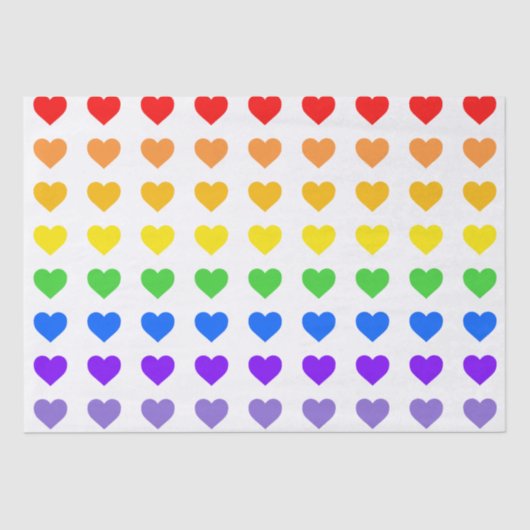 Rainbow Hearts Seidenpapier (Vorderseite)