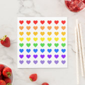 Rainbow Hearts Serviette (Beispiel)