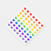 Rainbow Hearts Serviette (Ecke)