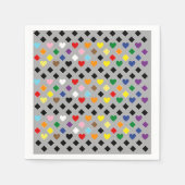 Rainbow Hearts Serviette (Vorderseite)