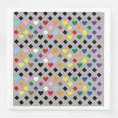 Rainbow Hearts Serviette (Vorderseite)