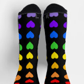 Rainbow Hearts Socken (Oben)