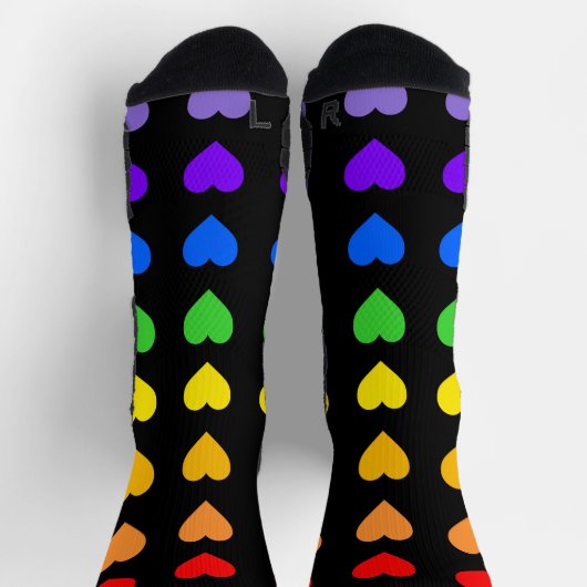 Rainbow Hearts Socken (Oben)