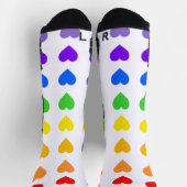 Rainbow Hearts Socken (Oben)