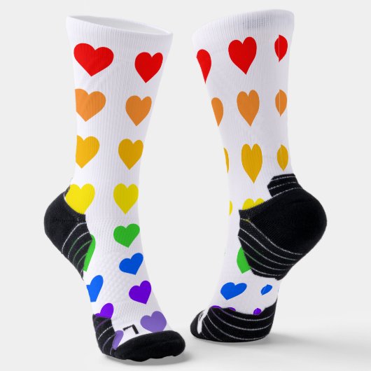 Rainbow Hearts Socken (Gewinkelt)