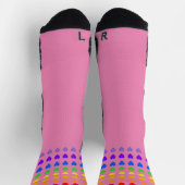 Rainbow Hearts Socken (Oben)