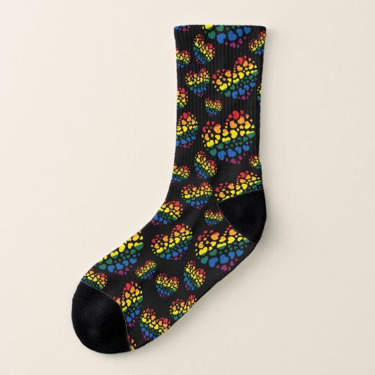 Rainbow Hearts Socken (Links - Außen)