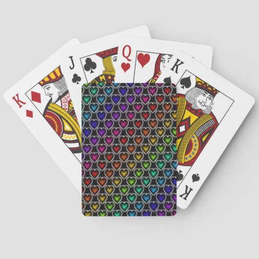 Rainbow Hearts Spielkarten (Rückseite)