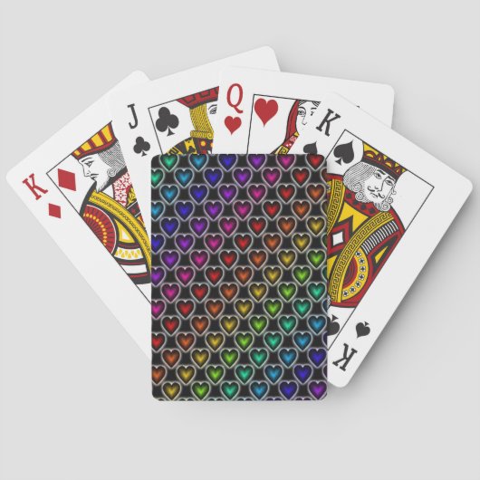 Rainbow Hearts Spielkarten (Rückseite)