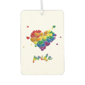 Rainbow Hearts Splash Pride Autolufterfrischer (Vorderseite)