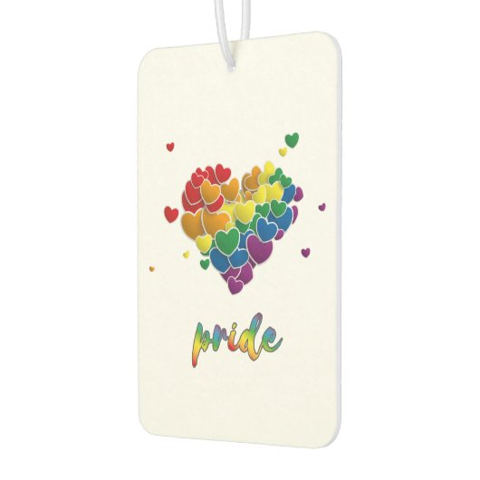 Rainbow Hearts Splash Pride Autolufterfrischer (Links)