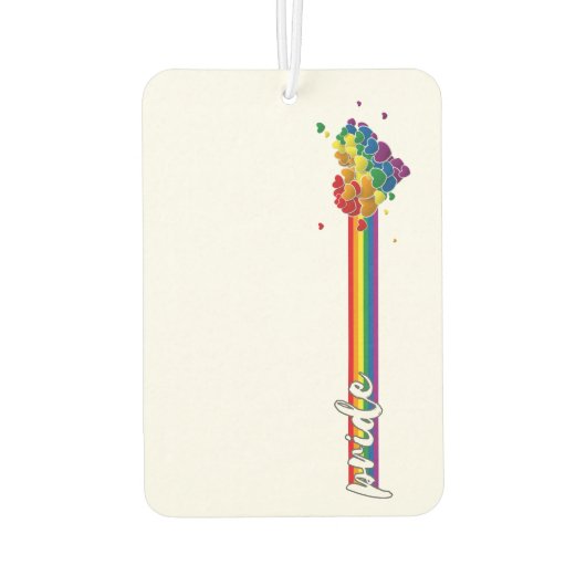 Rainbow Hearts Splash Pride Autolufterfrischer (Rückseite)
