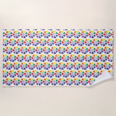 Rainbow Hearts Strandtuch (Vorderseite)