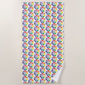 Rainbow Hearts Strandtuch (Vorderseite)