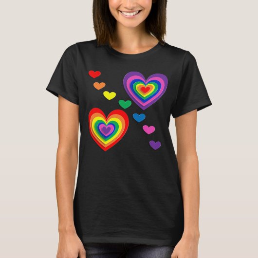 Rainbow Hearts T-Shirt (Vorderseite)