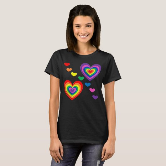 Rainbow Hearts T-Shirt (Vorne ganz)