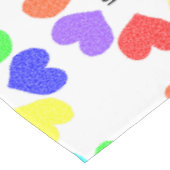 Rainbow-Hearts-Tablette Liebe Tischdecke (Schrägansicht)