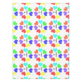 Rainbow-Hearts-Tablette Liebe Tischdecke (Vorderseite)