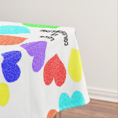 Rainbow-Hearts-Tablette Liebe Tischdecke (Beispiel)