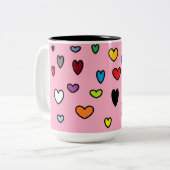 Rainbow Hearts Tasse (Vorderseite Links)