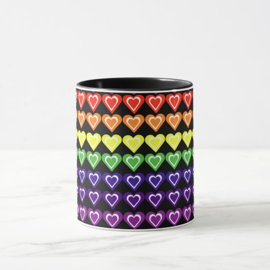 Rainbow hearts tasse (Zentrum)