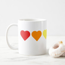 Rainbow Hearts Tasse