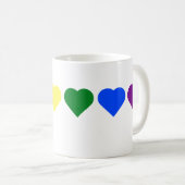 Rainbow Hearts Tasse (VorderseiteRechts)