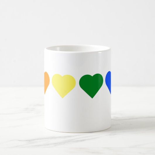 Rainbow Hearts Tasse (Mittel)