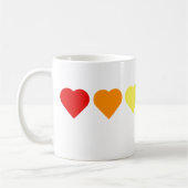 Rainbow Hearts Tasse (Links)