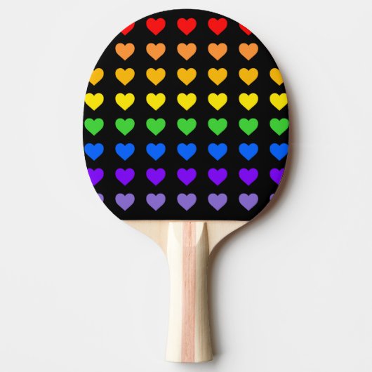 Rainbow Hearts Tischtennis Schläger (Vorderseite)