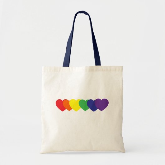 Rainbow Hearts Tragetasche (Vorne)