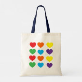 Rainbow Hearts Tragetasche (Rückseite)
