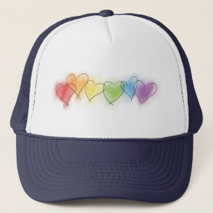 Rainbow-Hearts Truckerkappe