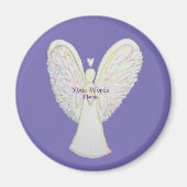 Rainbow Hearts White Angel Art Magnet (Vorne)