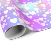 Rainbow Hearts Wrapping Paper Geschenkpapier (Rolleneckpunkt)