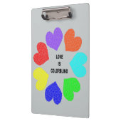 Rainbow-Hearts-Zwischenablage der Liebe Klemmbrett (Links)