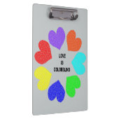 Rainbow-Hearts-Zwischenablage der Liebe Klemmbrett (Rechts)