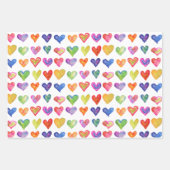 Rainbow-Hearvingpapier Flachblatt-Set 3 Geschenkpapier Set (Vorderseite 2)