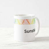Rainbow Heat Wave Border Personalisierte Mug Kaffeetasse (VorderseiteRechts)