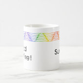 Rainbow Heat Wave Border Personalisierte Mug Kaffeetasse (Mittel)