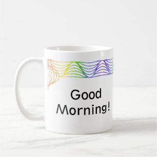 Rainbow Heat Wave Border Personalisierte Mug Kaffeetasse