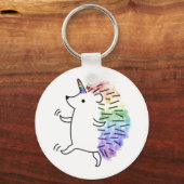 Rainbow Hedgicorn Schlüsselanhänger (Vorderseite)