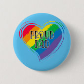 Rainbow Heft Flag Proud Vater LGBT Gay Pride Monat Button (Vorderseite)