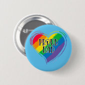 Rainbow Heft Flag Proud Vater LGBT Gay Pride Monat Button (Vorne & Hinten)