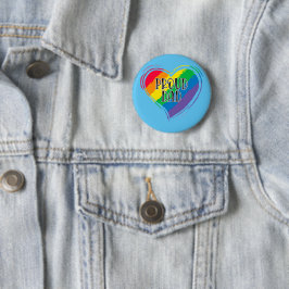 Rainbow Heft Flag Proud Vater LGBT Gay Pride Monat Button